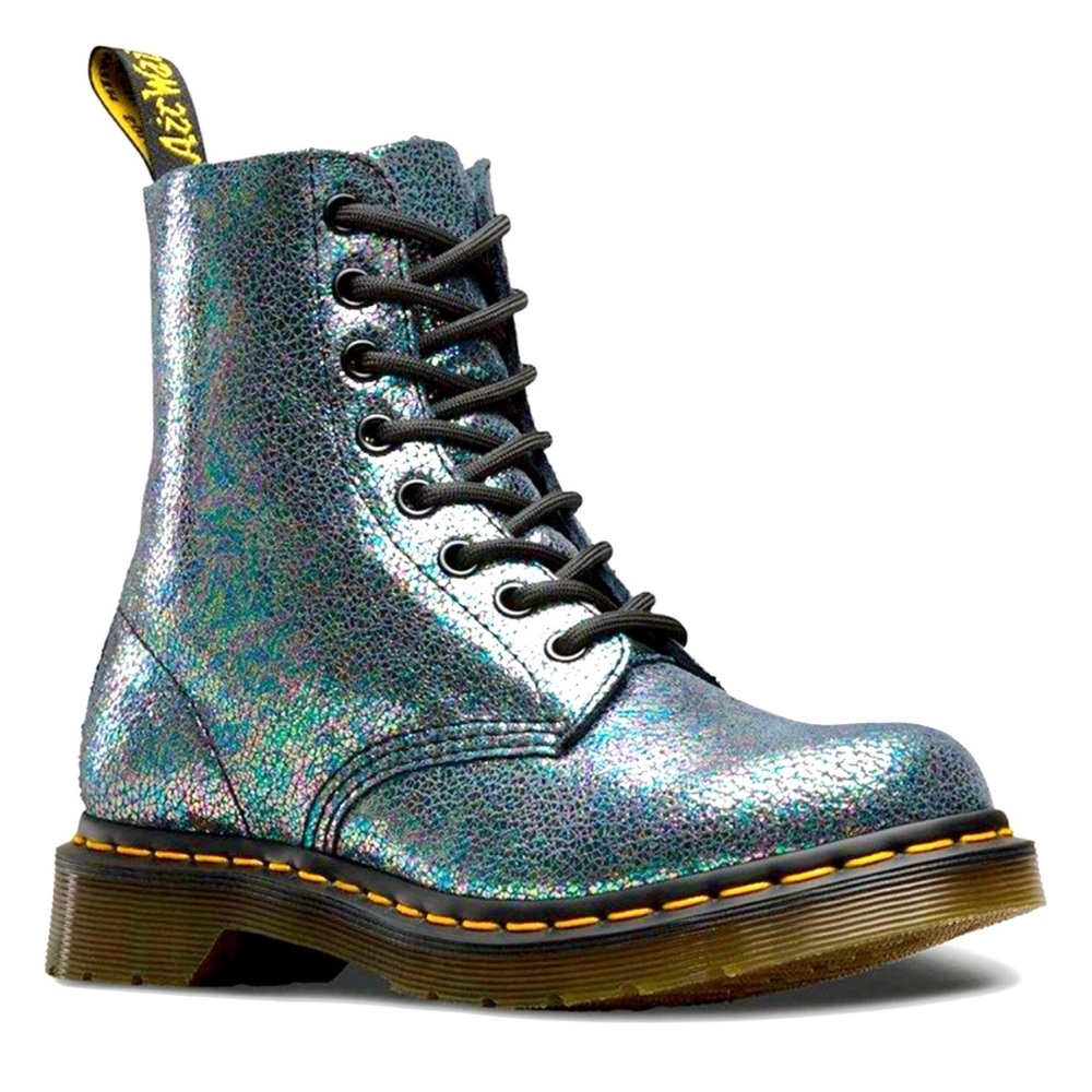 Dr. Martens 1460 Pascal Sparkle Iridescent Metallic Sheen Lace Up Boots Size 7 - Picture 1 of 14